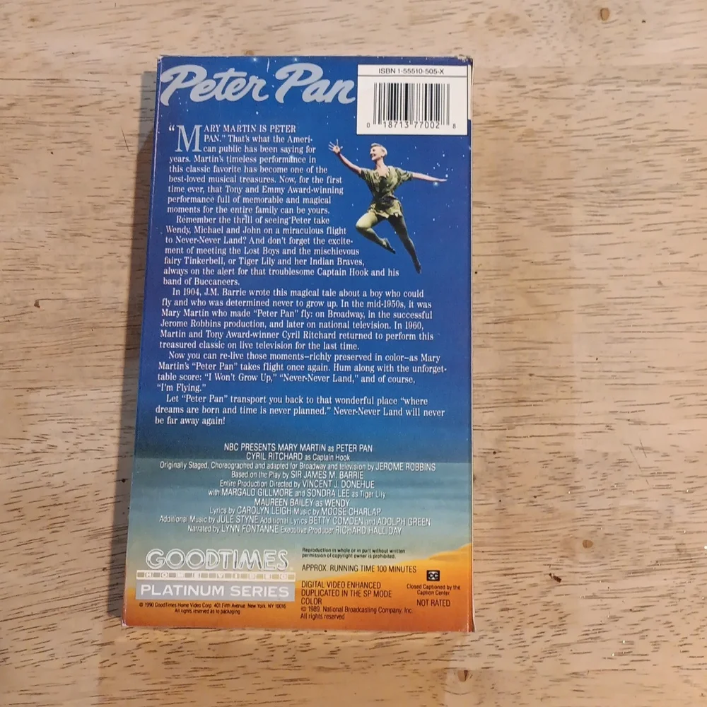 Peter Pan VHS Collectible